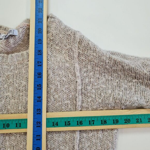 Jennifer Lopez Womens Pink Sparkle Sweater Size XS Long Sleeve Crew Neck - Picture 8 of 10